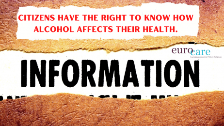 European citizens have the right to know how alcohol affects their health.